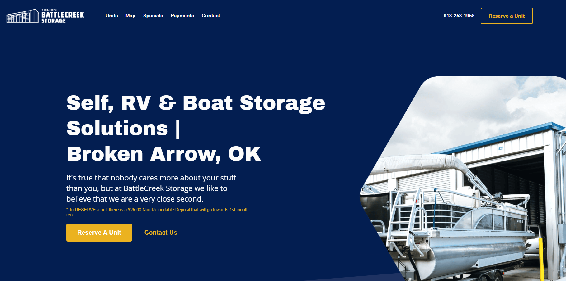 BattleCreek Storage — desktop