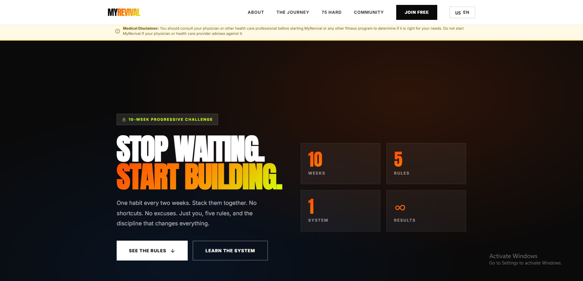 MyRevival — desktop