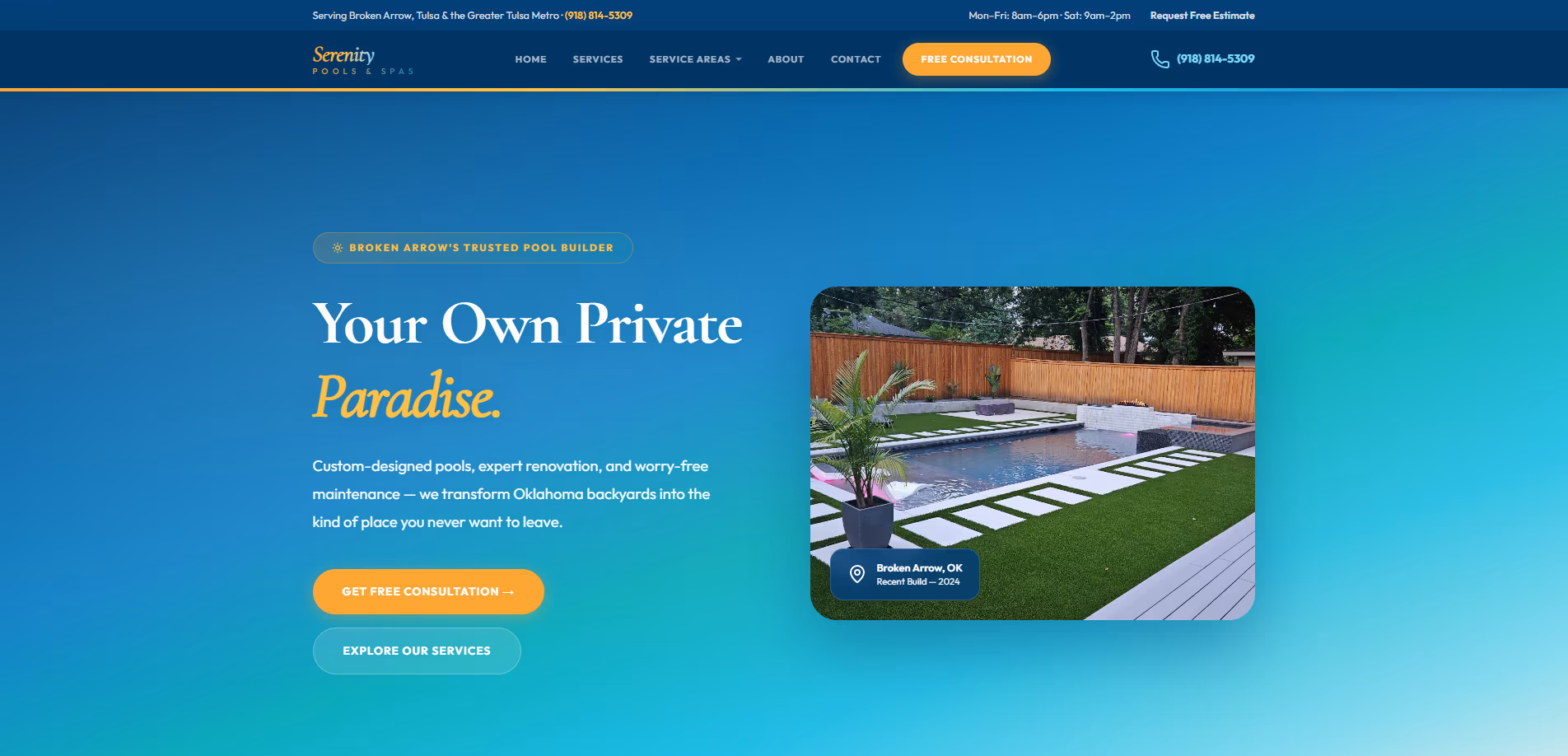 Serenity Pools & Spa - desktop