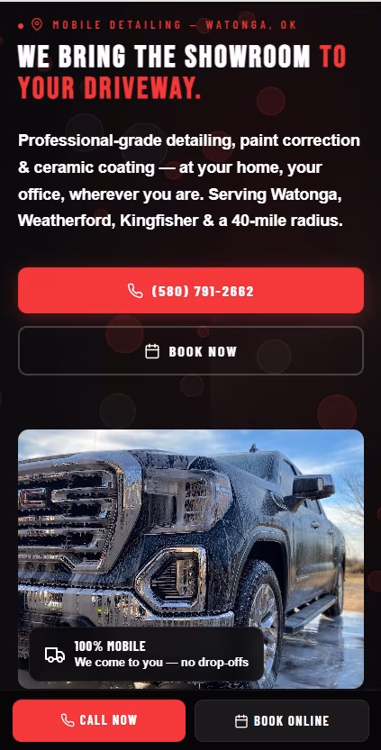 Stratton Detailing - Synergy Digital Lab client website