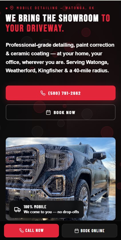 Stratton Detailing — Synergy Digital Lab client website